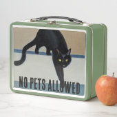 Cheeky Whimsical Black Cat Metal Lunch Box 2 (Beispiel)