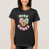 Cheeky Winking Ice Creme Nice Cones Food Puff T-Shirt (Vorderseite)