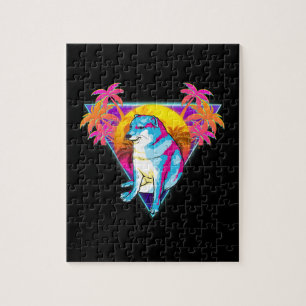 Cheems Dog Funny Shiba Inu Dank Meme 80er Vaporwav Puzzle