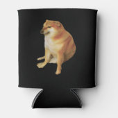 Cheems Meme Doppelseitiges Schwarz Dosenkühler (Vorderseite)