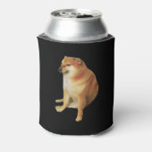 Cheems Meme Doppelseitiges Schwarz Dosenkühler (Kanne Rückseite)