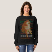 Cheems Ugly Christmas Sweater Doge Meme Design Sweatshirt (Vorne ganz)