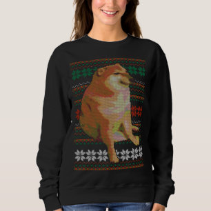 Cheems Ugly Christmas Sweater Doge Meme Design Sweatshirt