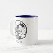 Cheeps- und Bauch-Tasse Zweifarbige Tasse (Vorderseite Links)