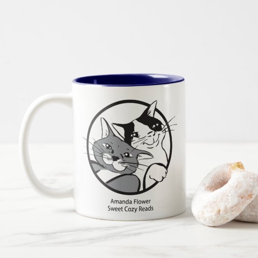 Cheeps- und Bauch-Tasse Zweifarbige Tasse (Mit Donut)
