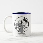 Cheeps- und Bauch-Tasse Zweifarbige Tasse (Links)