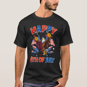 Cheer American Eagle 4. Juli Mädchen Frauen Amerik T-Shirt