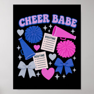Cheer Be Coquette Cheerleading-Routine Grafik Poster