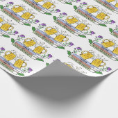 Cheer Beer and Book Lover Wrapping Paper Geschenkpapier (Ecke)