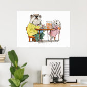 Cheer Beer Dog Couple Print Poster (Heimbüro)