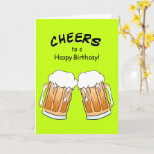 Cheer Beer Friend Geburtstagskarte Karte (Gelbe Blume)