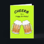 Cheer Beer Friend Geburtstagskarte Karte<br><div class="desc">Passen Sie die Geburtstagskarte dieses Freundes mit Ihrer personalisierten Nachricht und/oder Ihrem Namen an. Das ist eine großartige Karte für jeden Bierliebhaber.</div>