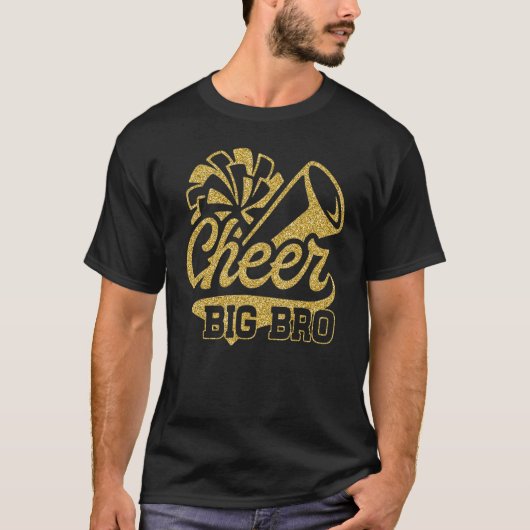 Cheer Big Bro Biggest Fan Cheerleader Father's Day T-Shirt (Vorderseite)