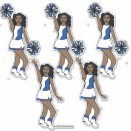 Cheer Blue 14 Zoll x 14 Zoll Vinyl Stickers #3 Aufkleber