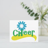 Cheer Blume Spaß Cheerleader Postkarte (Stehend Vorderseite)