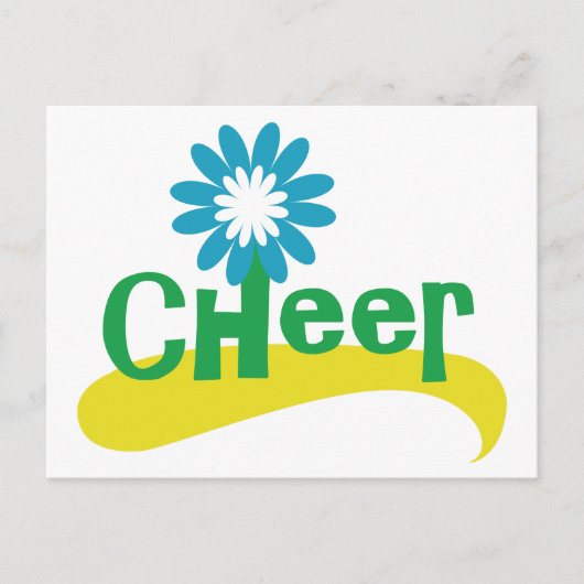 Cheer Blume Spaß Cheerleader Postkarte (Vorderseite)