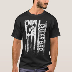 Cheer Bro Vintage amerikanische Flagge Bruder Chee T-Shirt
