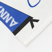 Cheer Camp Blau und Schwarz Cheerleading-Pompom   Fleecedecke (Ecke)