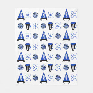 Cheer Camp Blue and Black Cheerleadering Pompom Fleecedecke