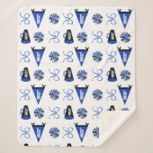 Cheer Camp Blue and Black Cheerleadering Pompom Sherpadecke (Vorderseite)