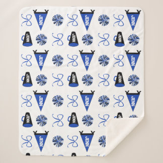 Cheer Camp Blue and Black Cheerleadering Pompom Sherpadecke