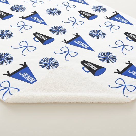 Cheer Camp Blue and Black Cheerleadering Pompom Sherpadecke (3/4)