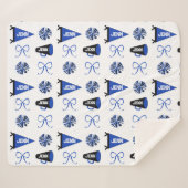 Cheer Camp Blue and Black Cheerleadering Pompom Sherpadecke (Vorderseite (Horizontal))