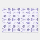 Cheer Camp Lila Cheerleadering Pompom Geburtstag Geschenkpapier Set (Vorderseite 3)