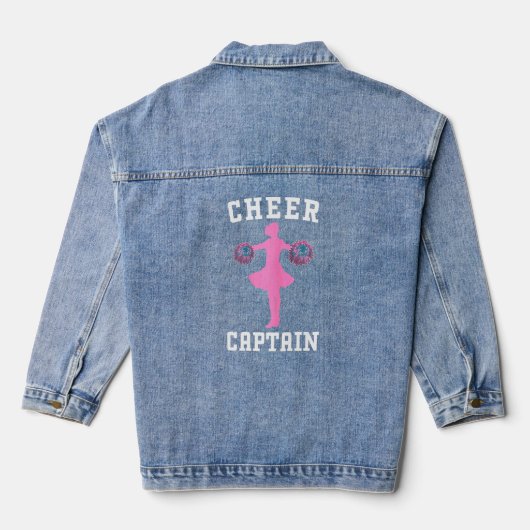 Cheer Captain Cheerleading Practice Cheerleader Le Jeansjacke (Rückseite)