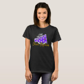 Cheer Captain Purple Megaphone Heart Flower Accen T-Shirt (Vorne ganz)