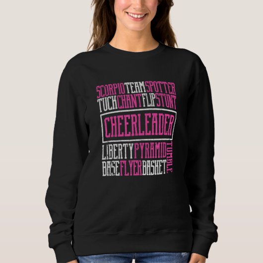 Cheer Cheer Bows Moves Cheerleader Co Sweatshirt (Vorderseite)