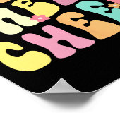 Cheer Cheer Cheer Groovy Retro Poster (Ecke)