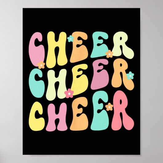 Cheer Cheer Cheer Groovy Retro Poster (Vorne)