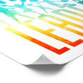 Cheer Cheer Cheer Leader Watercolor Poster (Ecke)