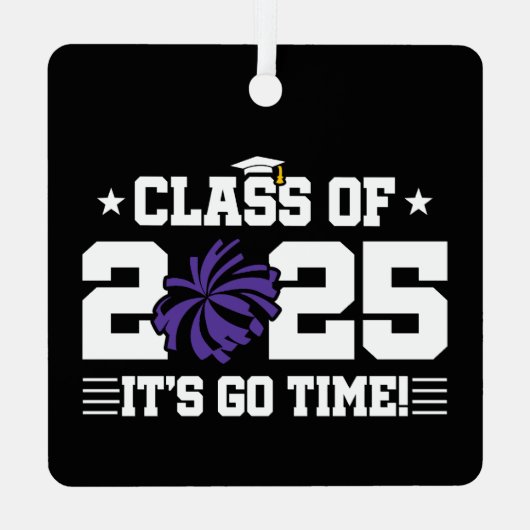 Cheer Cheerleader Abschluss Class of 2025 Senior Ornament Aus Metall (Rückseite)