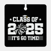 Cheer Cheerleader Abschluss Class of 2025 Senior Ornament Aus Metall (Rückseite)