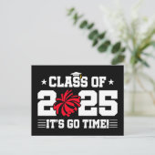 Cheer Cheerleader Abschluss Class of 2025 Senior Postkarte (Stehend Vorderseite)