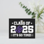 Cheer Cheerleader Abschluss Class of 2025 Senior Postkarte (Stehend Vorderseite)