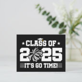 Cheer Cheerleader Abschluss Class of 2025 Senior Postkarte (Stehend Vorderseite)