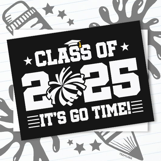 Cheer Cheerleader Abschluss Class of 2025 Senior Postkarte