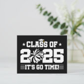 Cheer Cheerleader Abschluss Class of 2025 Senior Postkarte (Stehend Vorderseite)