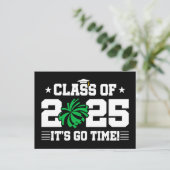 Cheer Cheerleader Abschluss Class of 2025 Senior Postkarte (Stehend Vorderseite)