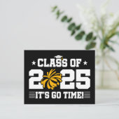 Cheer Cheerleader Abschluss Class of 2025 Senior Postkarte (Stehend Vorderseite)