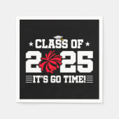 Cheer Cheerleader Abschluss Class of 2025 Senior Serviette (Vorderseite)