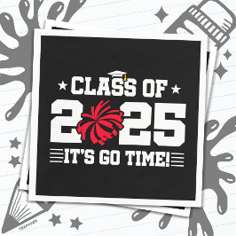 Cheer Cheerleader Abschluss Class of 2025 Senior Serviette