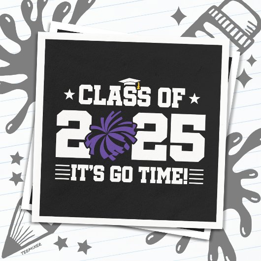 Cheer Cheerleader Abschluss Class of 2025 Senior Serviette