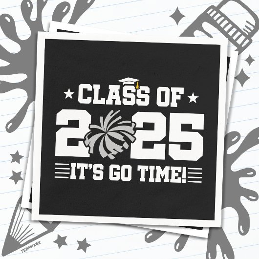 Cheer Cheerleader Abschluss Class of 2025 Senior Serviette