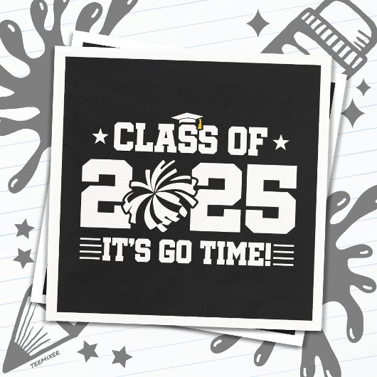 Cheer Cheerleader Abschluss Class of 2025 Senior Serviette