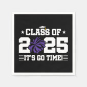 Cheer Cheerleader Abschluss Class of 2025 Senior Serviette (Vorderseite)