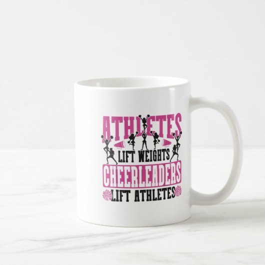 Cheer Cheerleading Athletes Lift Weights Cheerlead Kaffeetasse (Rechts)